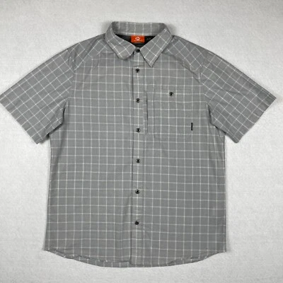 Merrell Shirt Mens Large Gray Plaid Outdoors Hike Walk Camp Travel Vacation Work - Image 1 of 4