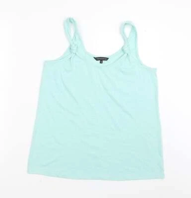 Peacocks Womens Green Cotton Blend Tank Size 12 - Image 1 of 4