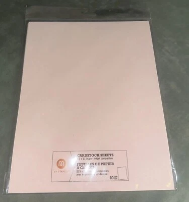 M By Staples Soft pink Cardstock 10 Sheets, Heavy &Quality 8.5 X 11“ NEW 2719277 - Image 1 of 4
