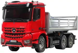 Tamiya 1/14 No.61 Mercedes-Benz Arox 3348 6 × 4 Dumper Cabina Rossa / Argento - Foto 1 di 2