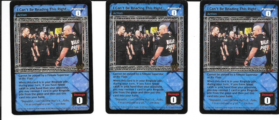 WWE RAW DEAL - 3X I Can't Be Reading This Right... *FREE SHIPPING* RARE Action  - Image 1 of 1