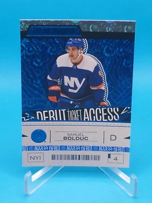 Samuel Bolduc 2023-24 UD Credentials #159 Debut Ticket Access - Blue /149 - Image 1 of 2