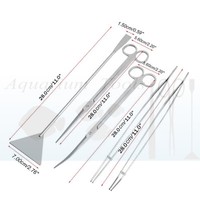 Aquarium Tools Kit, Aquascaping  Tank Aquatic Plant Fish 3 pc or 5 pc Kit