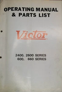 Victor 24" 26" 30" Lathe 2400 2600 600 660 Series Operation and Parts Manual - Picture 1 of 7