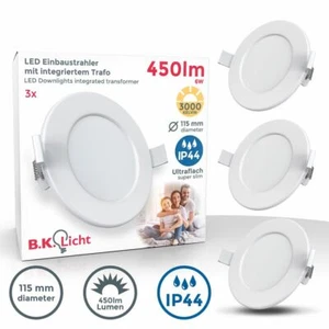 3x LED Einbauspots Bad Strahler Einbauleuchten ultraflach Lampe Deckenspots IP44 - Bild 1 von 7