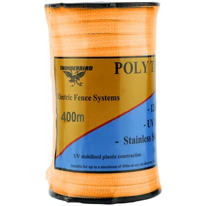 Electric Fence ORANGE snow Thunderbird 400m Hot Tape Fence Wire Farm Livestock - Picture 1 of 2