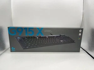 Logitech G915 X - Wired RGB Mechanical GL Tactile Switch Gaming Keyboard - Black - Picture 1 of 14