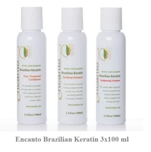 (63€/L) ENCANTO DO BRASIL 3x100ml  Brazilian Keratin Behandlung Haarglättung - Zdjęcie 1 z 1