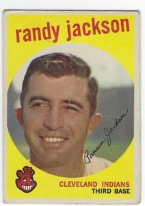 1959 Topps - #394 Randy Jackson Cleveland Indians Third Baseman Baseball Card - Picture 1 of 2