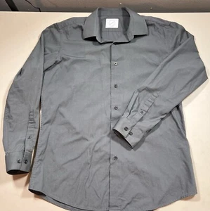 Camisa de vestir a medida para hombre manga larga 32/33 gris - Imagen 1 de 7