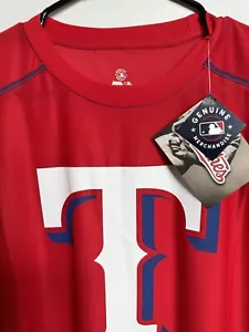 Stitches Texas Rangers MLB T-Shirt Size Large Red With “T” - Picture 1 of 10