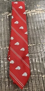 Vintage Prince Consort Arkansas Razorback Necktie 54" Long in Red - Picture 1 of 3