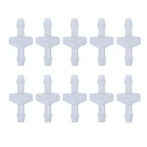 10 Pack 1/4 Inch Plastic Check Valve One Way Barb Hose Inline Non Return For Fue - Picture 1 of 2