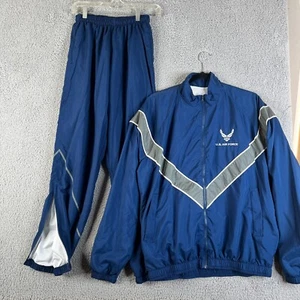 USAF Track Running Jogging Suit Mens S Two-Piece Pants Jacket Lined Reflective - Picture 1 of 22