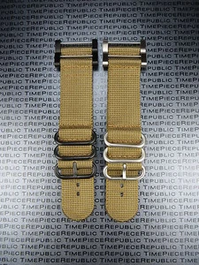 Suunto Core 2 Stück Nylon Taucherband 3 Ring Uhrenarmband Bandanstöße Adapter Set Sand - Bild 1 von 17