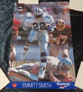 Emmitt Smith - RARE Vintage Planet Reebok 1993 NFL MVP Dallas Cowboys Poster - Picture 1 of 4