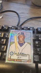 2021 Topps cromo mini diamante platino aniversario 587 Mike Cameron #/70 - Imagen 1 de 2