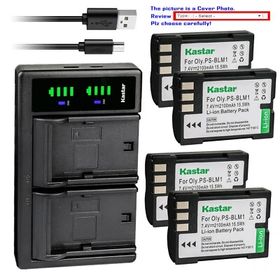 Kastar Battery LTD2 Charger for Olympus BLM-1 BLM-01 & Olympus EVOLT E-500 E500