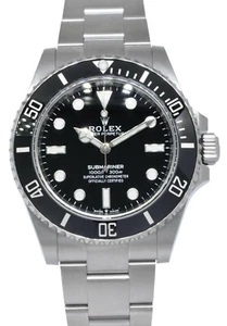Rolex Submariner No Date Steel Black Ceramic Mens 41mm Watch +Papers '23 124060 - Picture 1 of 12