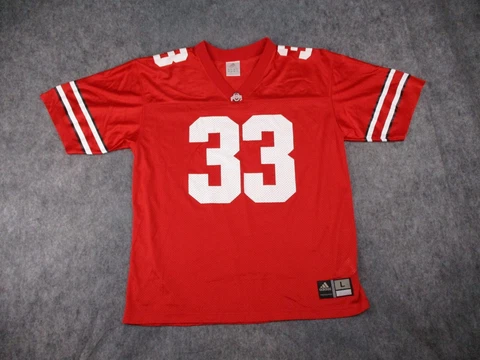 Ohio State Buckeyes Football Jersey Mens Large James Laurinaitis 33 Adult Adidas Cover