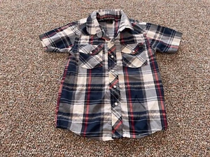 Georgio Gentelli Boys Plaid Checked Snap Up Shirt 4T - Picture 1 of 3