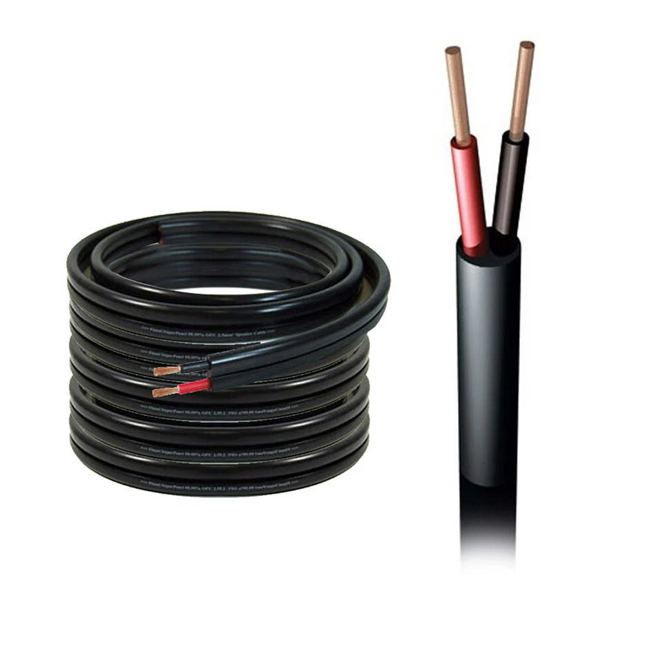 PD Connex 801.816 Speaker Cable Round 2x 1.5mm Black 50m - High Quality Audio