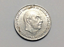 1966 Spain 50 cts centavos, Francisco Franco Coins