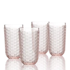 2298064hbpu Bistro Key 4 Piece Set Highball Glass Elegant Barware And Drinkware - Picture 1 of 2
