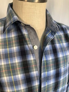 Nautica Baumwoll-Popeline-Shirt Herren blau kariert, klein - Bild 1 von 10