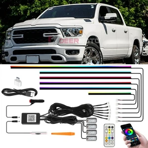 For RAM 1500 2500 10 in 1 Car Interior LED Ambient Neon Light Atmosphere Lights - Bild 1 von 13