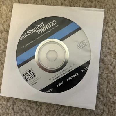 Corel Paint Shop Pro Photo X2 - Windows W/ Serial Number Disc Only UNOPENED NEW - Image 1 of 2
