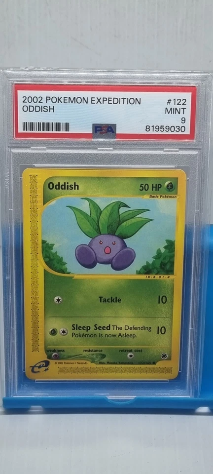 2002 Pokemon Expedition Oddish 122/165 PSA 9 Mint Vintage Wizard Of The Coast  - Image 1 of 4