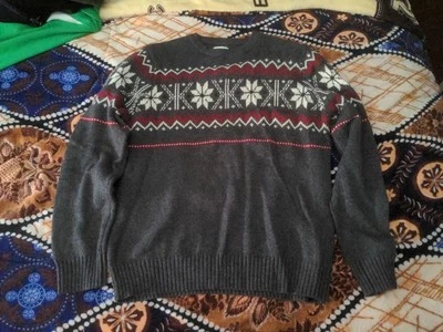 Suéter Sonoma Gris Algodón Lana Rayas Grandpacore | Hombre’s XL Foto 1 de 3