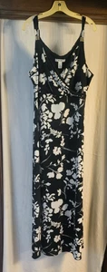 WHBM Black/White Sleveless maxi Dress Sz. XL - Picture 1 of 6