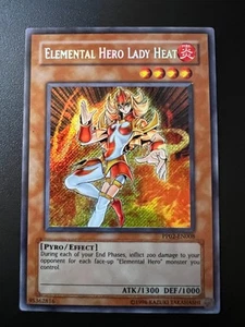 Elementarheld Lady Heat PP02-DE008 Secret Rare MISPRINT Heavy Play Yugioh - Bild 1 von 4