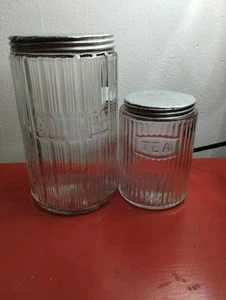 Hazel Atlas Glas Strumpfhalter Glas Kanister - Bild 1 von 9