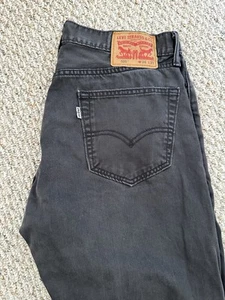 Pantalone uomo Levis 33x30 grigio scuro 505 regolare dritto bianco linguetta 100% cotone - Foto 1 di 4