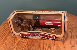 New Old Stock Vintage Eryl Horse & Wagon Coin Bank In Original Box - Picture 1 of 5
