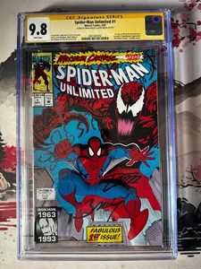 Spider-Man Unlimited #1 CGC 9.8 firmato da Ron Lim & Mark Bagley 1° grido - Foto 1 di 3