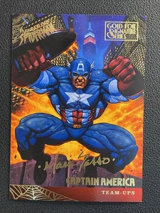 Captain America - 1995 Fleer Ultra Marvel Spider-Man #112 Gold Foil Signature - Picture 1 of 2
