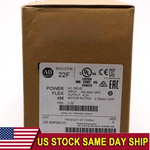 ALLEN BRADLEY POWERFLEX 4M AC DRIVE 240V 22F-B4P2N103 NEW US Free Tax - Picture 1 of 5