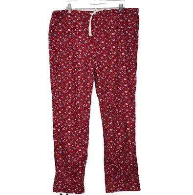 Pantalones de dormir Vineyard Vines Christmas Lounge para hombre talla XL algodón estampado rojo sueltos Foto 1 de 4