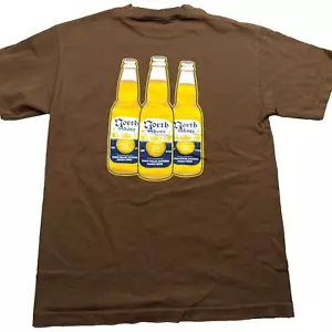 Vtg North Shore Pure Hawaiian Beer Local Surf Power Alstyle T-Shirt Men M Brown - Picture 1 of 9