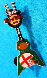 GUITARRA LONDON SF 49ERS V RAVENS SUPER BOWL #47 FINAL XLVII Hard Rock Café PIN - Imagen 1 de 1