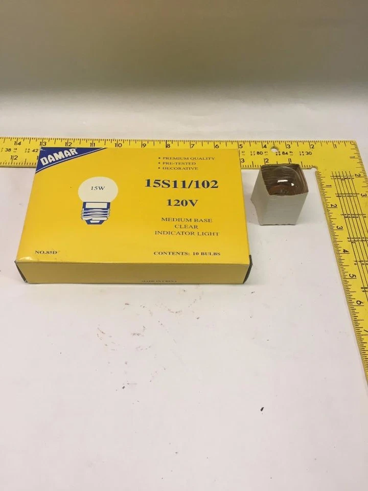Damar 15S11/102 No. 85D 15W 120V Clear Indicator Light (Box of 10) - Image 1 of 4