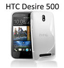 TPU Gel Silikon Case Cover S-Line Weiß für HTC Desire 500