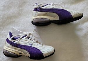 Puma Turin Leather Toddler Girls White and Purple Sneakers Size 5 (EU 20)