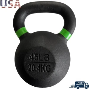 45lb Cast Iron Kettlebell Free Weight Strength Training Full Body Workout New - Picture 1 of 5