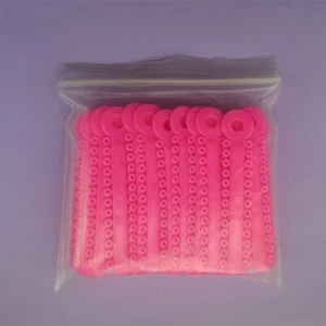 Orthodontic Elastic Ties 2 Packs Bulk Pack Pink Braces Rubber Bands Supplies - Picture 1 of 6