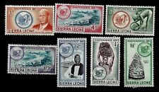 Exotic Africa Masks, Native Craft Diamond Mining Sierra Leone Mint Stamps 1961